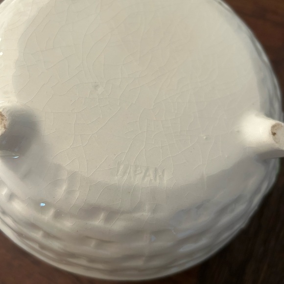 🎅🏻 VINTAGE 1970’S CERAMIC SUNFLOWER FOOTED TEAPOT METAL HANDLE JAPAN 7” - Picture 7 of 7